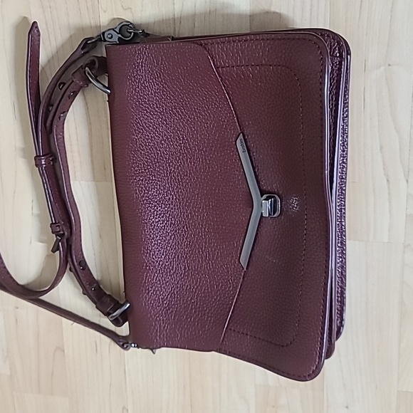 Valentina Botkier New York Burgundy Crossbody FLAP SATCHEL Red - Picture 6 of 12